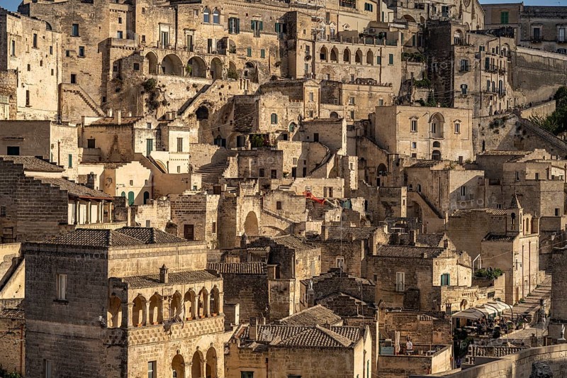 Sassi cave settlements in the historic centre of Matera, Basilicata, Italy