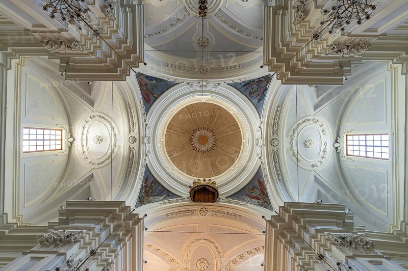 Dome of the church Chiesa Santa Maria del Suffraggio or Chiesa del Purgatorio, Apulia, Italy