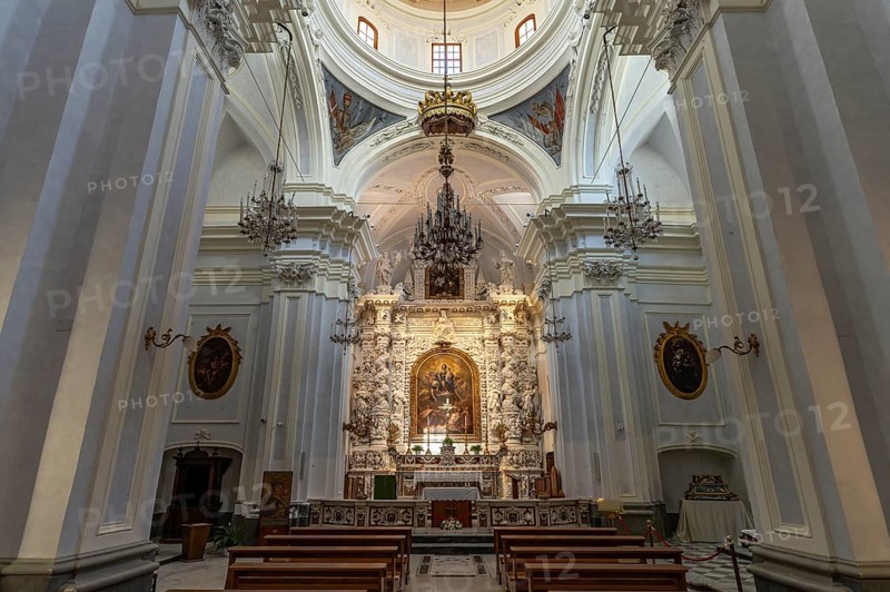 Interior of the church Chiesa Santa Maria del Suffraggio or Chiesa del Purgatorio, Apulia, Italy