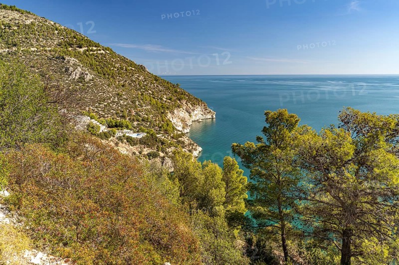 The coast near Mattinatella, Mattinata, Gargano, Apulia, Italy