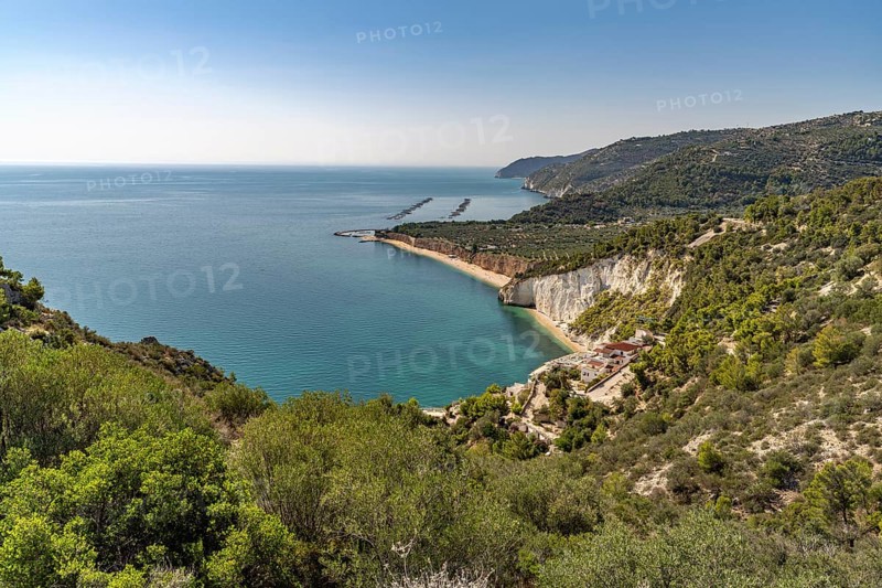 The coast near Mattinatella, Mattinata, Gargano, Apulia, Italy