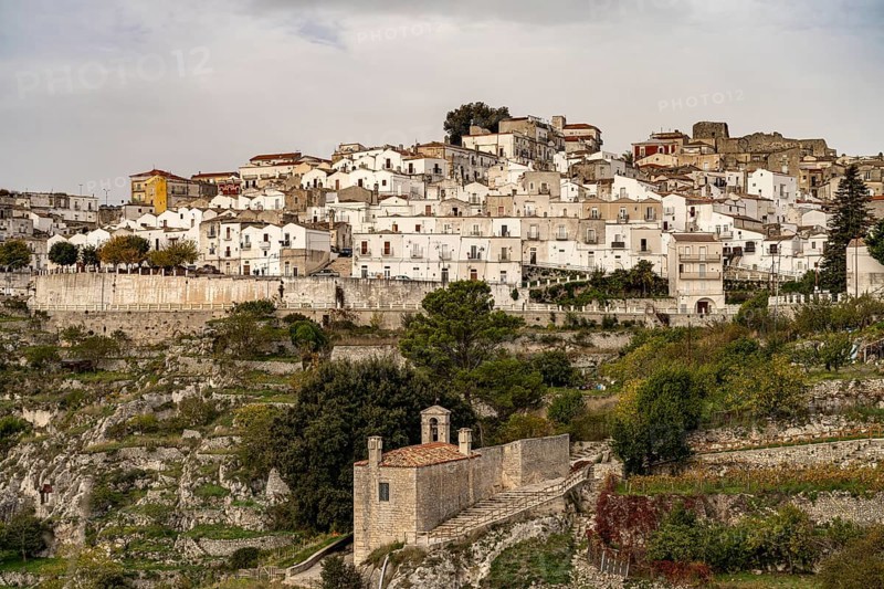 Town view of Monte Sant'Angelo, Gargano, Apulia, Italy