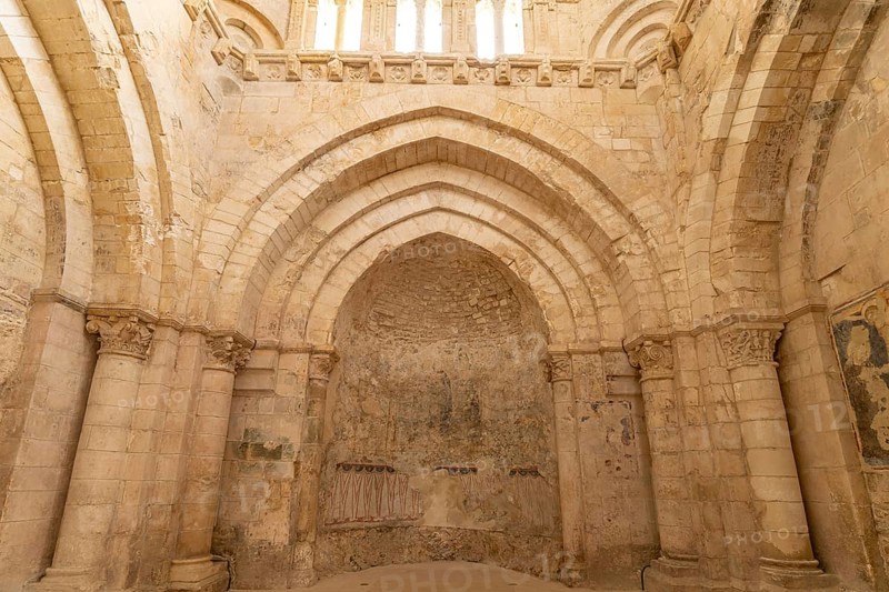 Interior of the Tomba di Rotari or San Giovanni Battista in Tomba in Monte Sant'Angelo, Gargano, Apulia, Italy