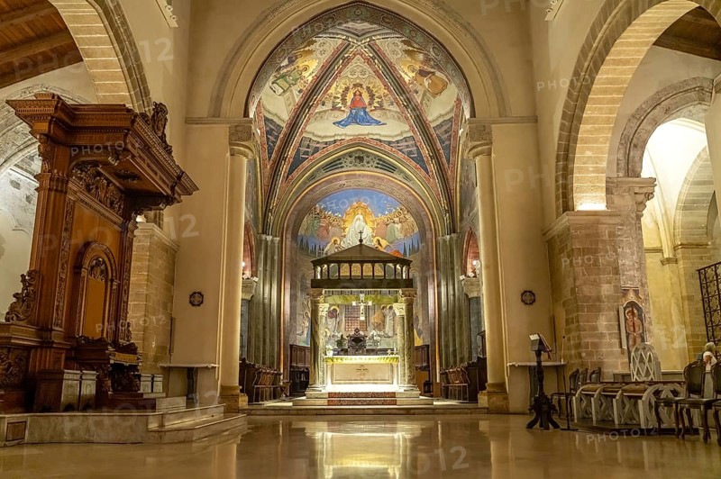 Altar of the Cathedral of Nardò or Cathedral Basilica of the Assumption of the Virgin Mary in Nardo, Apulia, Italy