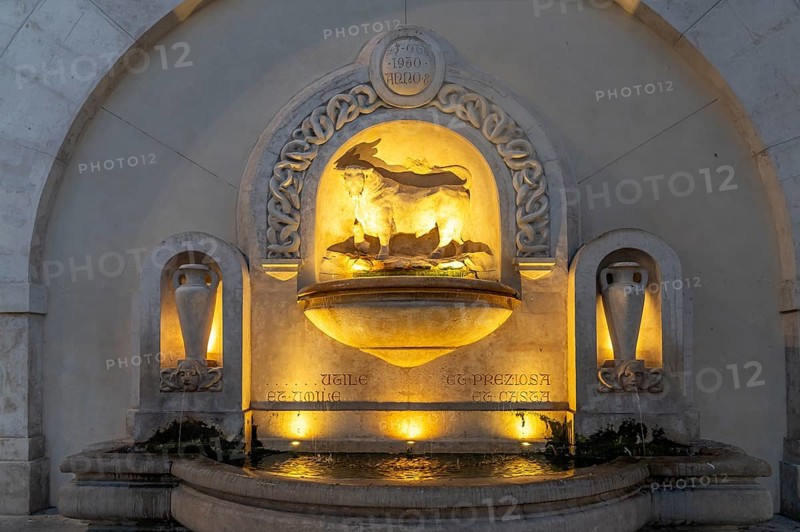 The Fontana del Toro bull fountain, Nardo, Apulia, Italy