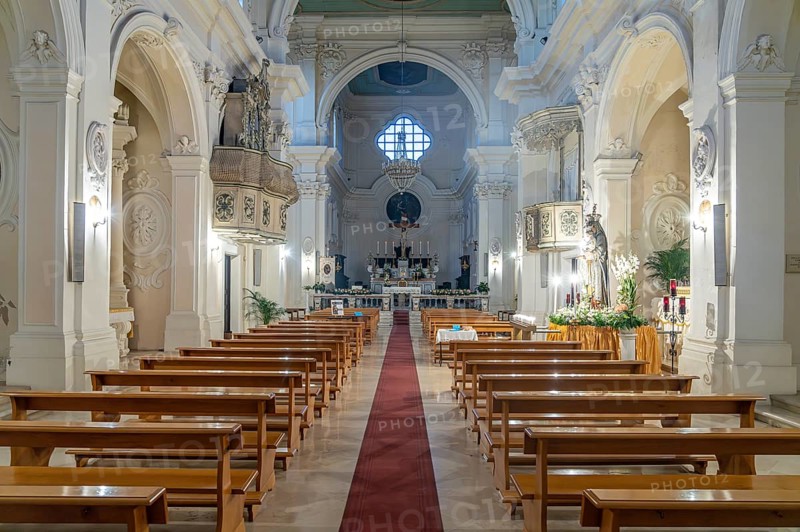Interior of the Chiesa di San Domenico church in Nardo, Apulia, Italy