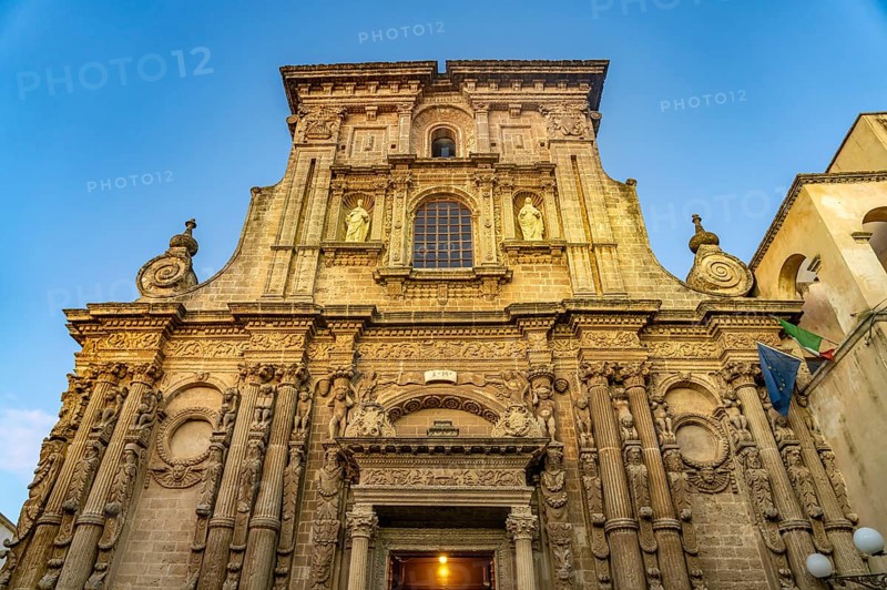 Facade of the Chiesa di San Domenico church in Nardo, Apulia, Italy