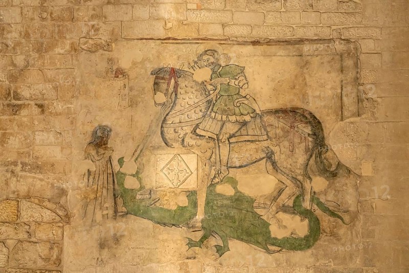 Frescoes in the church of Santa Maria Maggiore in Monte Sant'Angelo, Gargano, Apulia, Italy