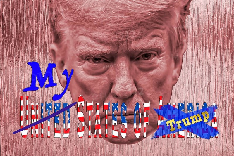 Symbolic image, Trump as owner of the USA, governing with executive order, pseudo-government, democracy versus autocracy, US democracy in danger, criticism of freedom of speech, LGBT, wokeness, EU and Germany as scapegoats, industry, Donald Trump, customs dictates, Elon Musk, Mark Zuckerberg, social networks, fake news, broken rights, hatred, hate speech, DSG Digital Services Act, re-election, USA, politics, announcements, vendetta, wanted dictator, Republicans, US electoral system, global danger, lies, 2nd term, global burden, Ukraine. term, global burden, Ukrainian war, White House storm