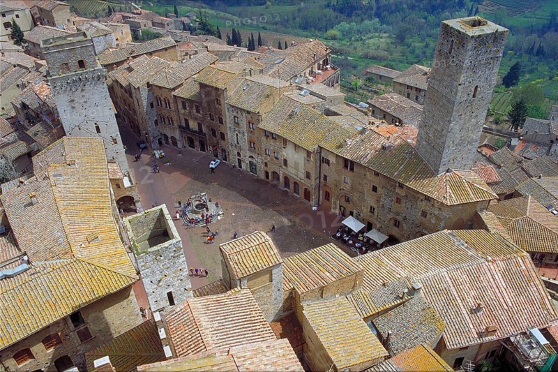 Houses and towers of San Gimignano, Toakana, Italy