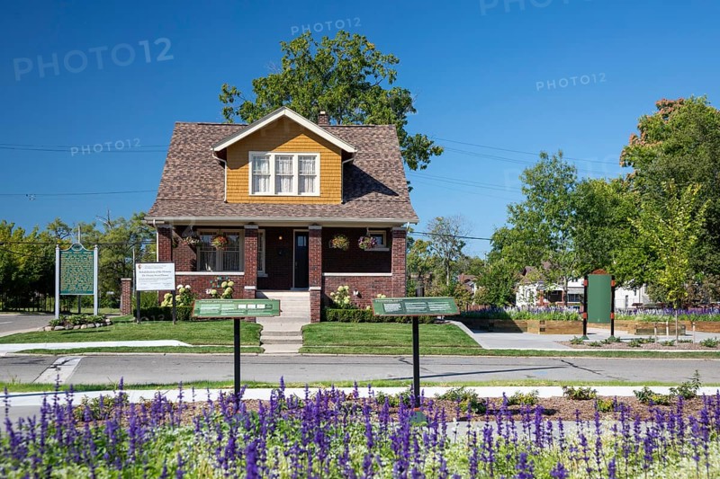 Detroit, Michigan, The Dr. Ossian Sweet home and memorial park. When Sweet moved his family into this then-all white neighborhood in 1925, a mob inspired by the Ku Klux Klan tried to force them out. Defenders of the home fired on the mob, killing one white man. Sweet and 10 others were charged with murder. They were defended by the NAACP and Clarence Darrow
