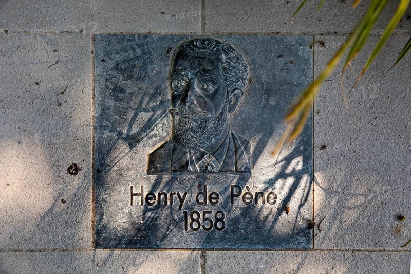 Bronze plaque by Henry de Péne on the Walk of Fame in Bad Nauheim, Hesse, Germany