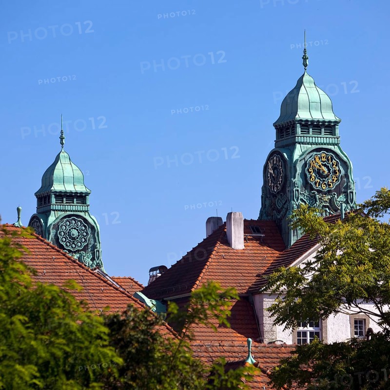 Sprudelhof, an important spa complex built between 1905 and 1911 in Art Nouveau style, Bad Nauheim, Hesse, Germany