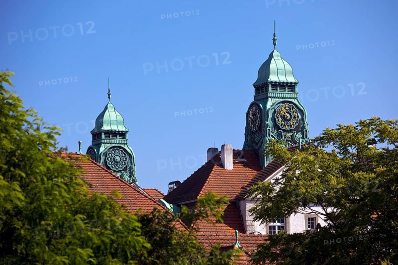 Sprudelhof, an important spa complex built between 1905 and 1911 in Art Nouveau style, Bad Nauheim, Hesse, Germany