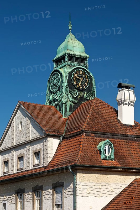 Sprudelhof, an important spa complex built between 1905 and 1911 in Art Nouveau style, Bad Nauheim, Hesse, Germany