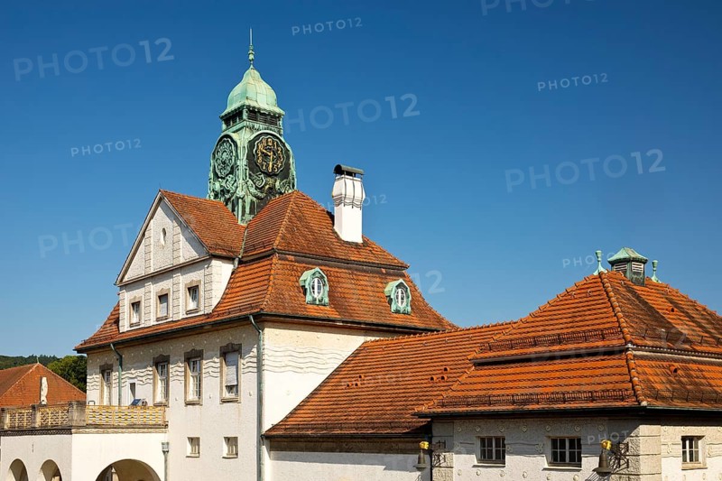 Sprudelhof, an important spa complex built between 1905 and 1911 in Art Nouveau style, Bad Nauheim, Hesse, Germany