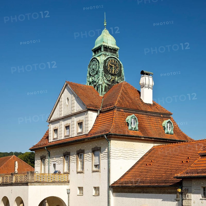 Sprudelhof, an important spa complex built between 1905 and 1911 in Art Nouveau style, Bad Nauheim, Hesse, Germany