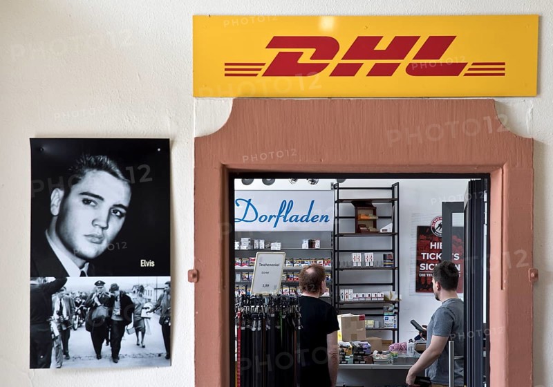 Photos of Elvis at a shop in the railway station, Elvis Presley lived in Bad Nauheim, Hesse, Germany during his military service from 1958 to 1960