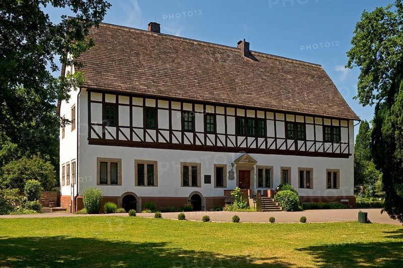 Münchhausen Castle, a former manor house, today town hall, birthplace of Münchhausen, Bodenwerder, Weserbergland, Lower Saxony, Germany