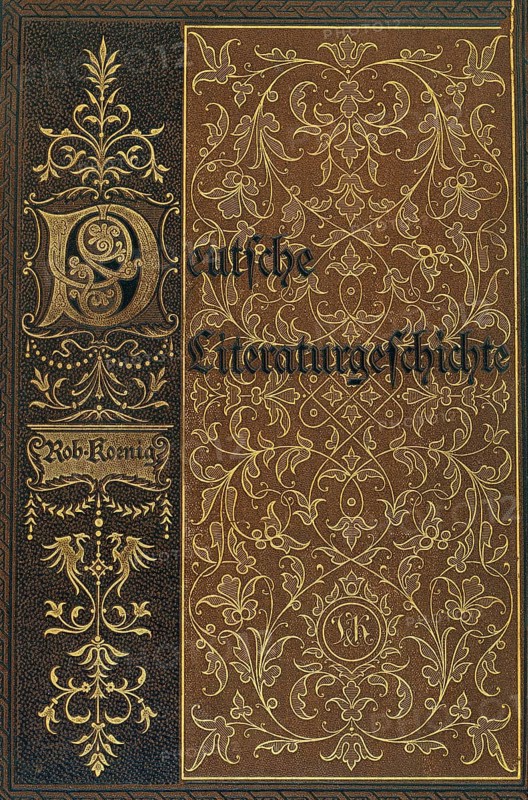 Cover page, German literary history, by Robert König, 9th edition from 1881