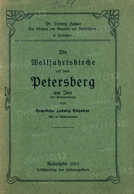 Title, reproduction church guide from 1911 Petersberg pilgrimage church, municipality of Flintsbach, Bavarian Inn Valley, Upper Bavaria