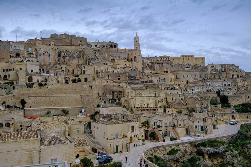 Cave settlement, cave dwellings, houses, Sassi, Matera, Unesco World Heritage Site, Basilicata, Italy