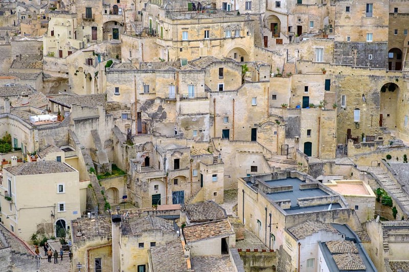 Cave settlement, cave dwellings, houses, Sassi, Matera, Unesco World Heritage Site, Basilicata, Italy