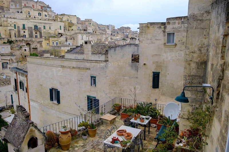 Cave settlement, cave dwellings, houses, Sassi, Matera, Unesco World Heritage Site, Basilicata, Italy