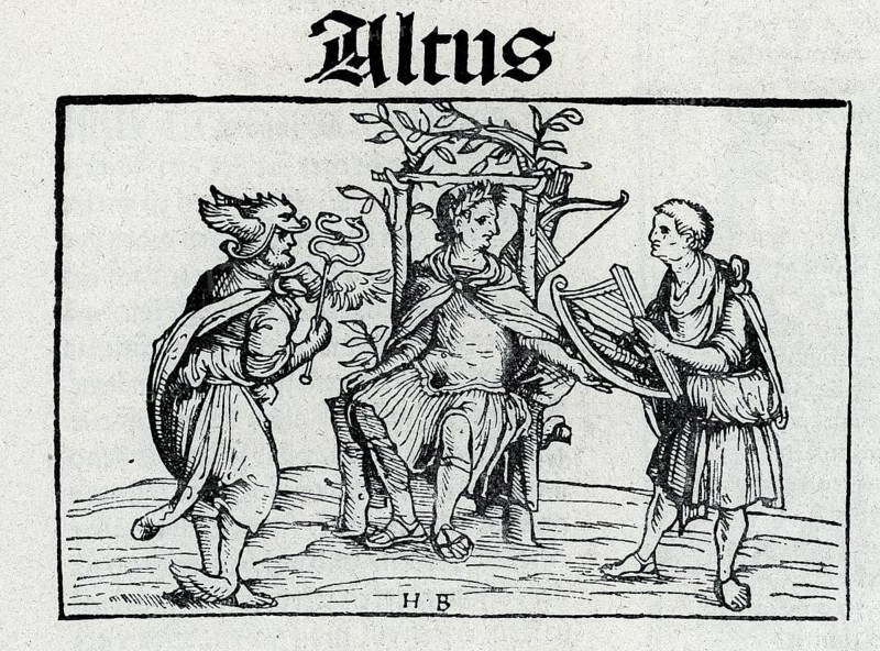 Alto, the four vocal parts from Öglin's songbook 1512, from Könnecke Bilderatlas zur Geschichte der Deutschen Litteratur Marburg, 1887