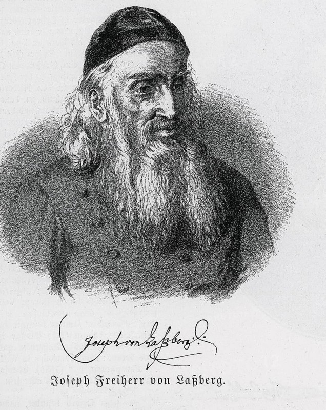 Joseph Freiherr von Laßberg (1770-1855), lithograph from Könnecke Bilderatlas zur Geschichte der Deutschen Litteratur Marburg, 1887