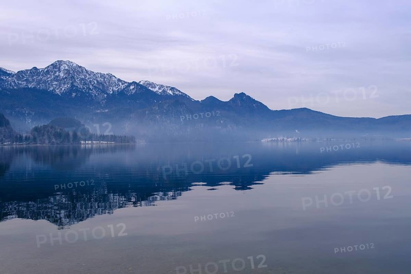At Lake Walchensee, south shore near Einsiedl, Upper Bavaria, Bavaria, Germany