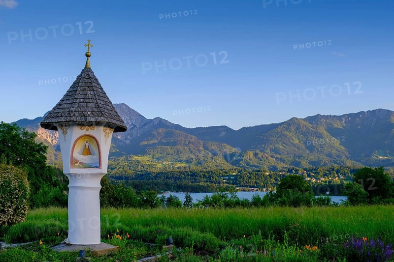 Wayside shrine on Lake Faak, Egger wayside shrine, Egg am Faaker See, Carinthia, Austria
