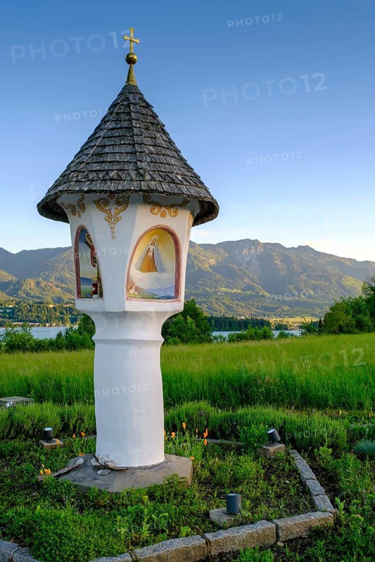 Wayside shrine on Lake Faak, Egger wayside shrine, Egg am Faaker See, Carinthia, Austria