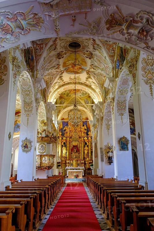 Collegiate church, Ossiach Abbey, Lake Ossiach, Carinthia, Austria