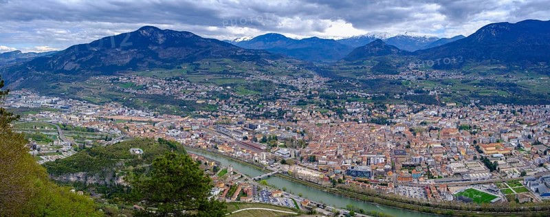 Busa Degli Orsi viewing platform, Trento, Trento, Adige Valley, Trentino, Italy