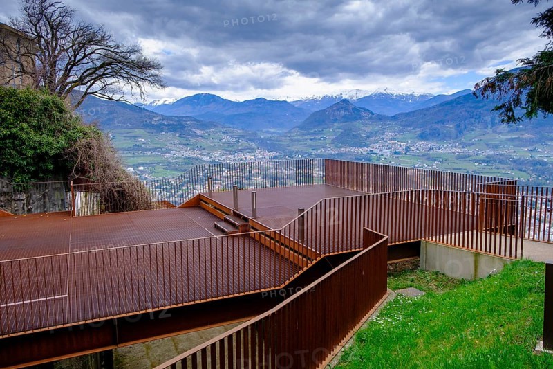 Busa Degli Orsi viewing platform, Trento, Trento, Adige Valley, Trentino, Italy