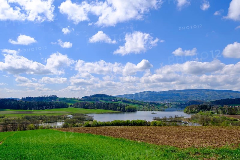Drachensee, Furth im Wald, Bavarian Forest, Upper Palatinate, Bavaria, Germany