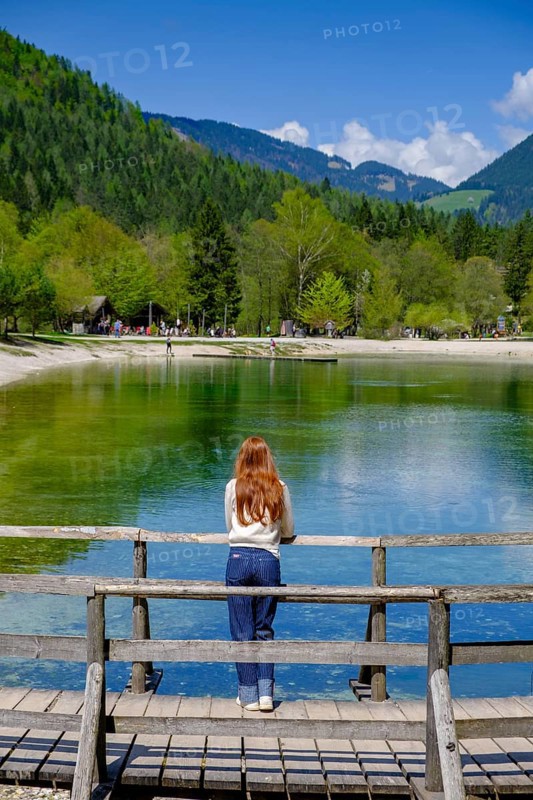 Jasna Lake in Triglav National Park, Kranjska Gora, Upper Carniola, Julian Alps, Slovenia