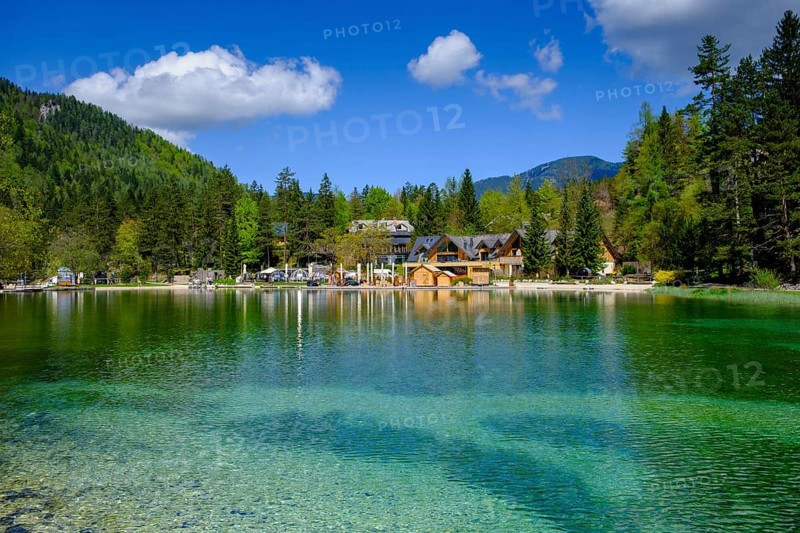 Jasna Lake in Triglav National Park, Kranjska Gora, Upper Carniola, Julian Alps, Slovenia