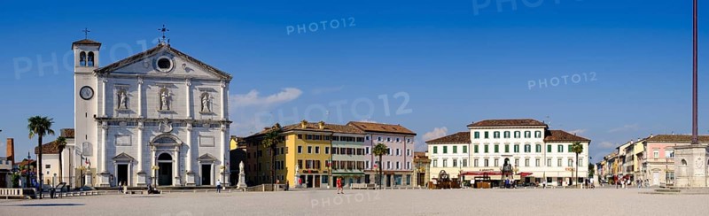 Piazza Grande, with cathedral, Palmanova, Julian Friuli, Veneto, Italy