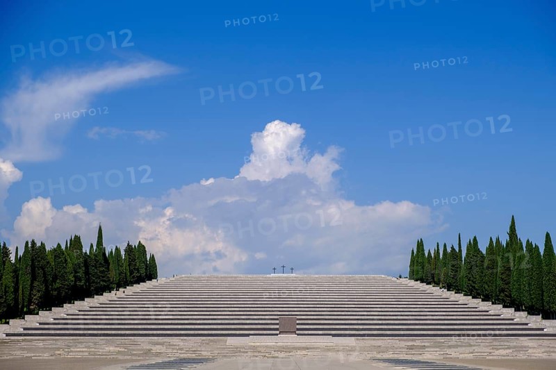 Italy's largest military cemetery, Sacrario di Redipuglia, First World War, Isonzo battles, fascist monumental architecture from 1938, Redipuglia, Julian Friuli, Veneto, Italy