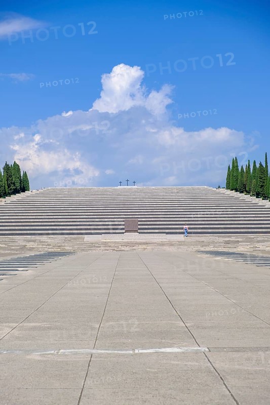 Italy's largest military cemetery, Sacrario di Redipuglia, First World War, Isonzo battles, fascist monumental architecture from 1938, Redipuglia, Julian Friuli, Veneto, Italy