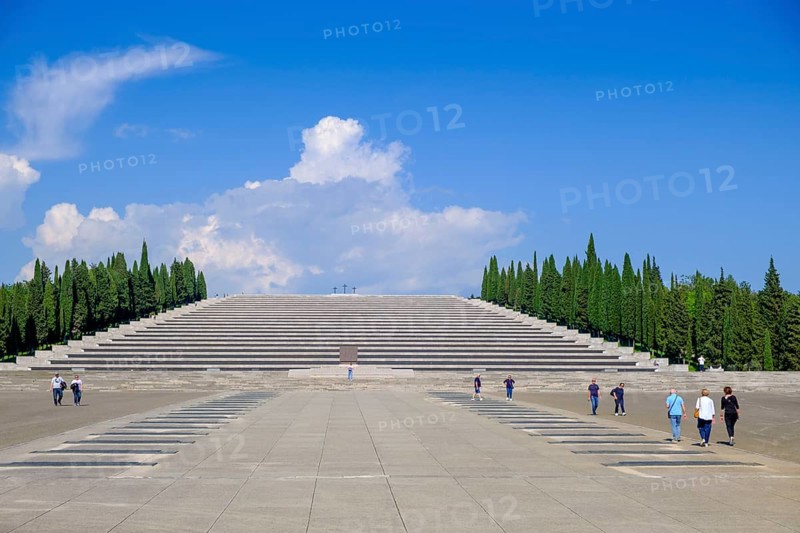 Italy's largest military cemetery, Sacrario di Redipuglia, First World War, Isonzo battles, fascist monumental architecture from 1938, Redipuglia, Julian Friuli, Veneto, Italy