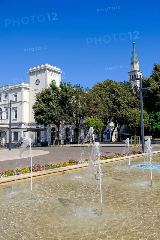 Piazza della Repubblica, Monfalcone, Julian Friuli, Veneto, Italy