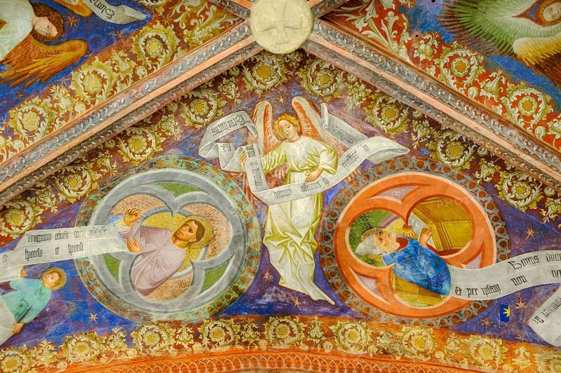 Renaissance frescoes, St. Jakob in Kastelaz, Tramin, Wine Route, South Tyrol, Italy