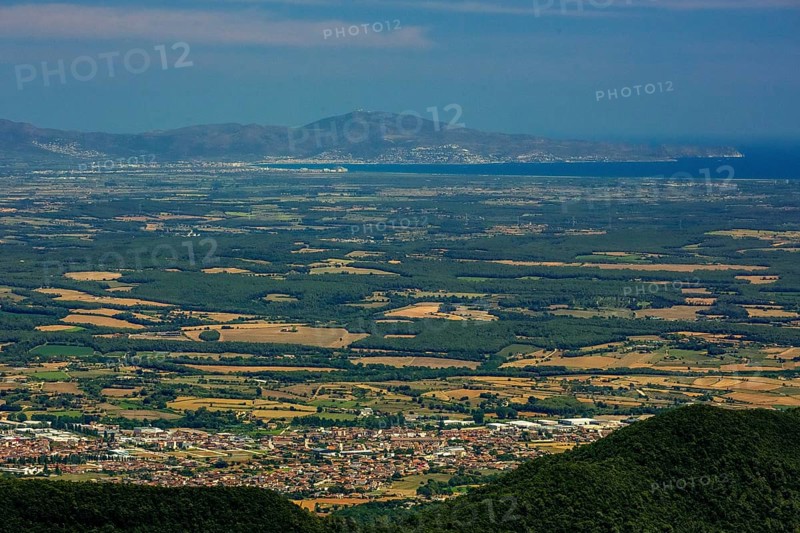 Banyoles, Costa Brava, Catalonia, Spain, Sant Miquel de Campmajor, Europe, aerial view, birds-eyes view, aerial photography, aerial photography, overview, bird's eye view, aerial photos of Spain