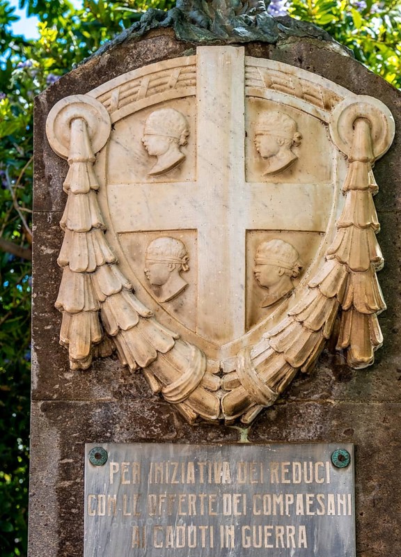 Sardinia, national flag in stone, Per iniziativa del Reduci, Santu Lussurgiu, Europe, Province of Oristano, Italy, architecture, outdoor, monument, memory, flag, commemoration, community, history, identity, initiative, culture, art, national flag, landmark, locality, Reduci, representation, sight, sightseeing, sculpture, stone, stone sculpture, symbol, tourism, tradition, past, vintage, European, historical, Italian, regional, public space