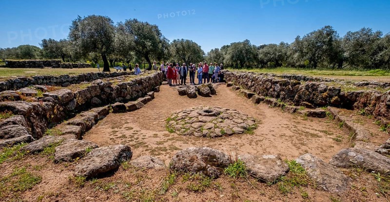 Sardinia, Roman baths and thermal baths, archaeological site, Paulilatino, Europe, Province of Oristano, Italy, antiquity, architecture, archaeology, excavations, buildings, visitors, education, educational site, arch, monument, heritage, conservation, exploration, research, open air, history, history, culture, landscape, panorama, region, travel, ruins, Roman, Roman baths, sight, sightseeing, summer, walk, stone, site, columns, daylight, thermal baths, tourism, ancient, ancient structures, historic, Italian, Mediterranean, remains