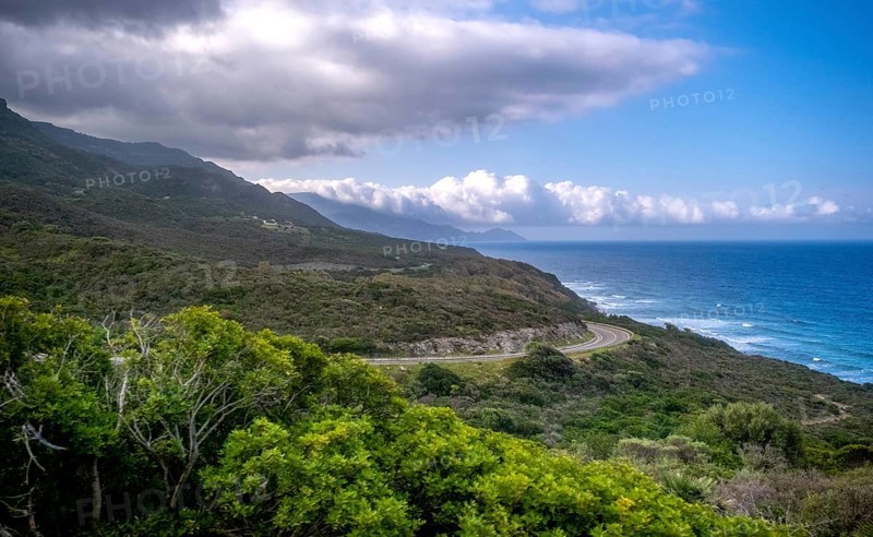 Sardinia, coastal road, mountains, sea, blue sky with clouds, Villanova Monteleone, Europe, Province of Sassari, Italy, view, discovery, recreation, exploration, distant view, distance, feeling of freedom, open space, horizon, hill, idyllic, coast, landscape, nature, panorama, perspective, travel, sightseeing, summer, road, scenic, tourism, environment, infinity, holiday region, traffic, clouds, blue sky, scenic, picturesque, Mediterranean