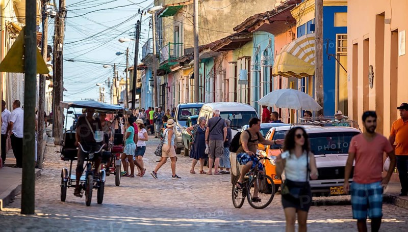 Street life with many tourists in Trinidad, Cuba, Sancti Spíritus, Trinidad, Sancti Spíritus